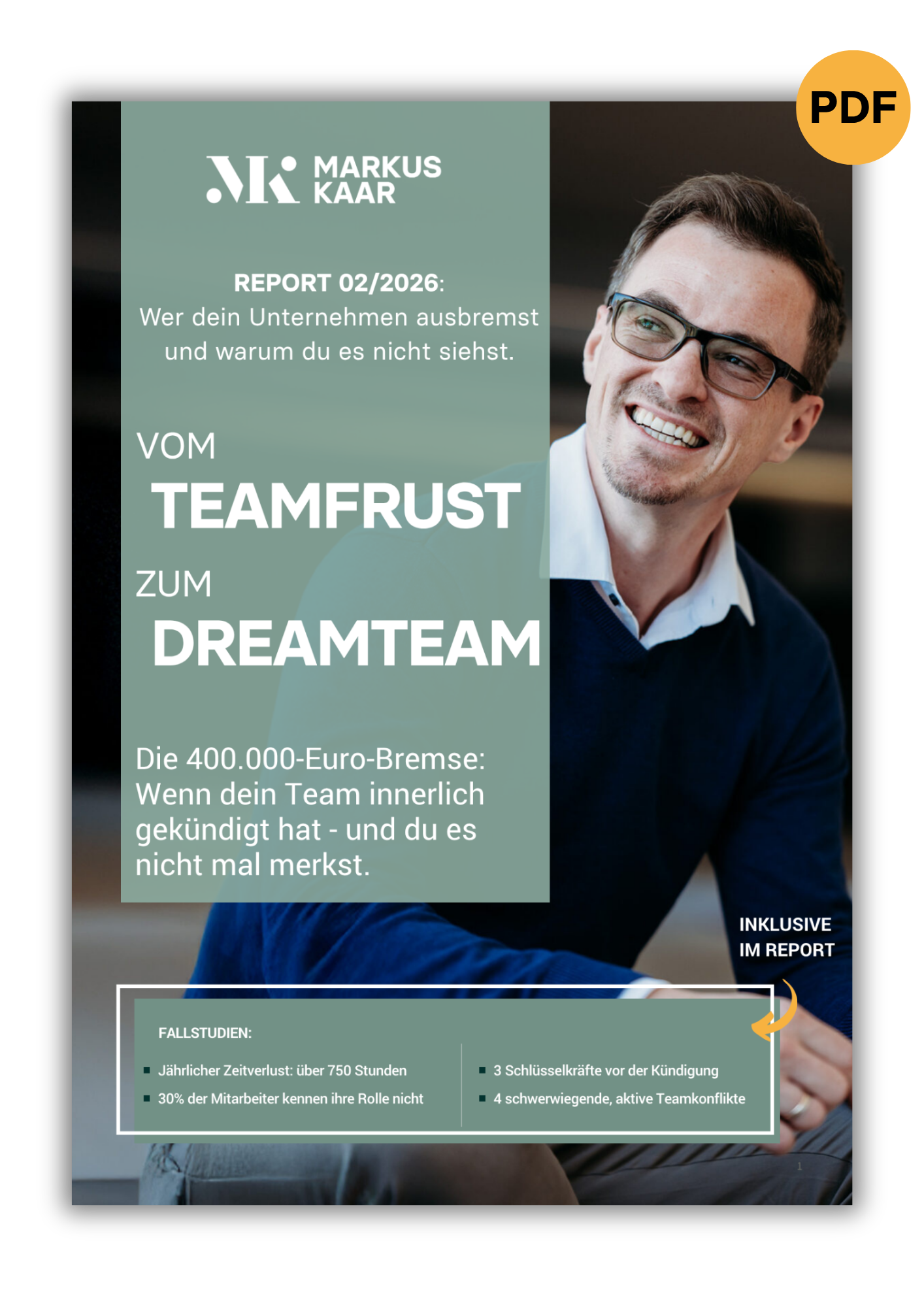 Teamfrust-Report 02/2026 „Vom Teamfrust zum Dreamteam“ — Titelseite als PDF